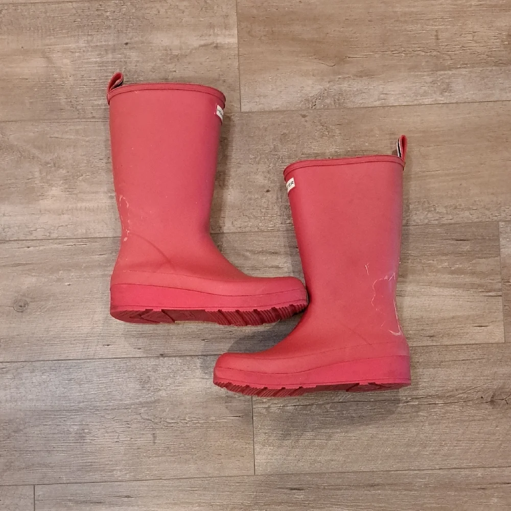 Hunter Vibrant Red Tall Rain Boots - Picture 9 of 10